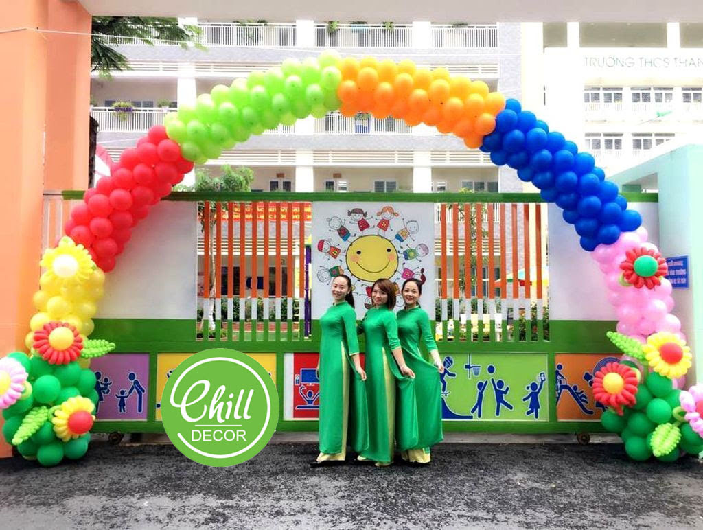 Cổng bóng bay chào mừng năm học mới quận Ba Đình - Chill decor