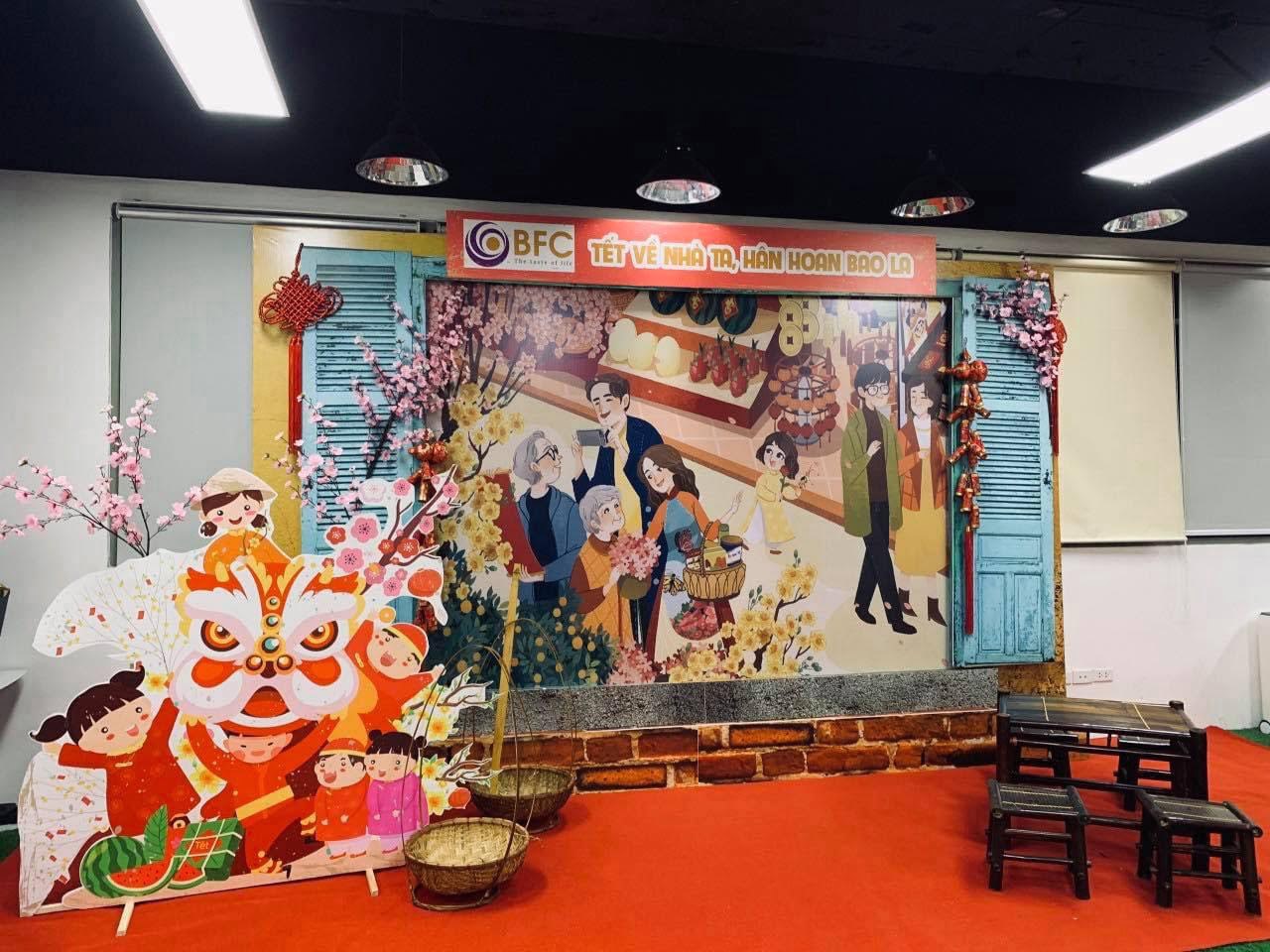Dịch vụ trang trí tiểu cảnh tết cho sảnh khách sạn tại Hà Nội - Chill decor