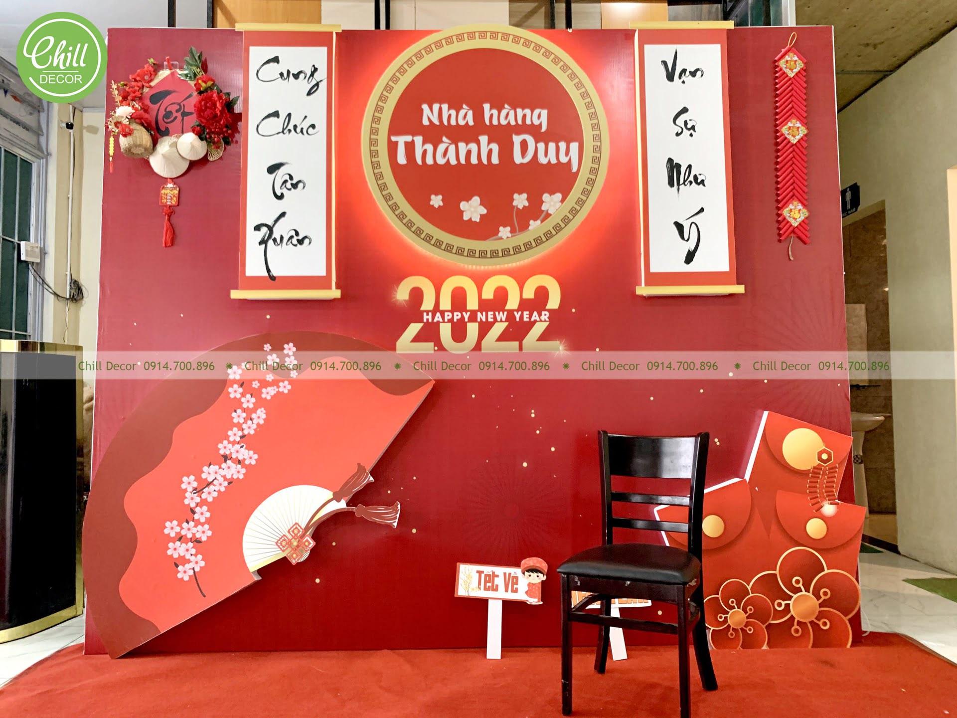 Trang trí tết nguyên đán 2022 cho nhà hàng, khách sạn tại Hà Nội