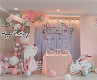 Ảnh Trang trí sinh nhật cho bé chủ đề thỏ trắng tại Hà Nội - Chill decor
