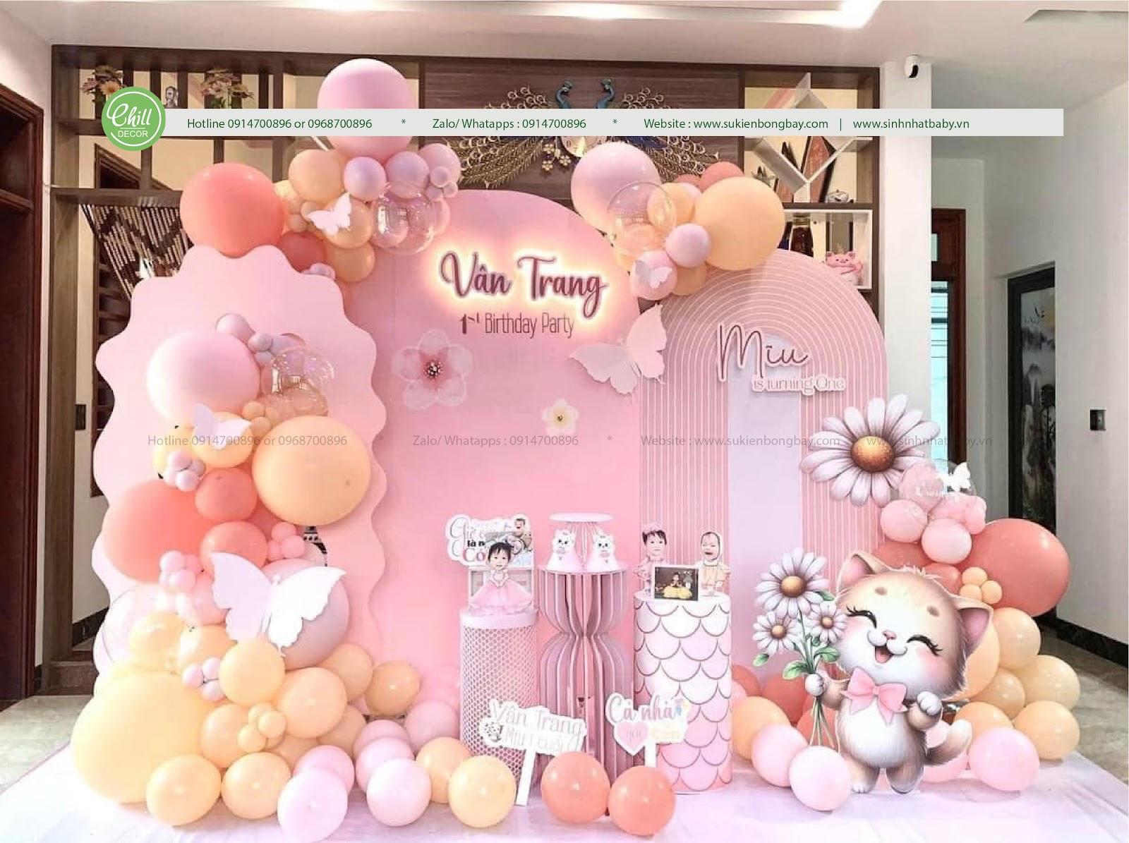Trang Trí Backdrop Sinh Nhật 1 Tuổi độc đáo và lôi cuốn cho bữa tiệc bé yêu của bạn