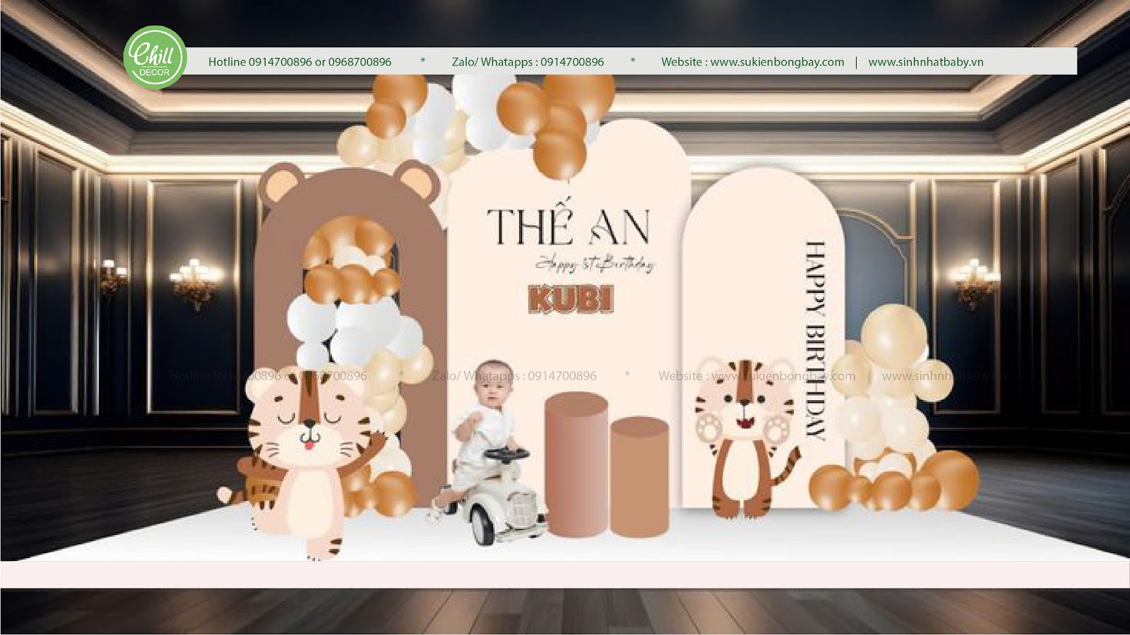 Dịch vụ trang trí sinh nhật tại phường Điện Biên, quận Ba Đình