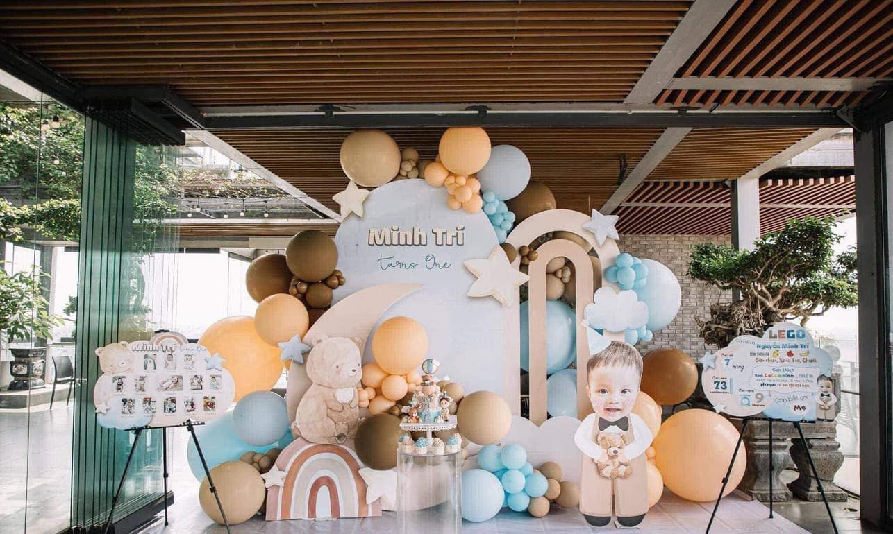 Trang trí sinh nhật cho bé tại Hà Nội tone pastel nhẹ nhàng